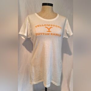 Yellowstone Dutton Ranch Women's White Tee